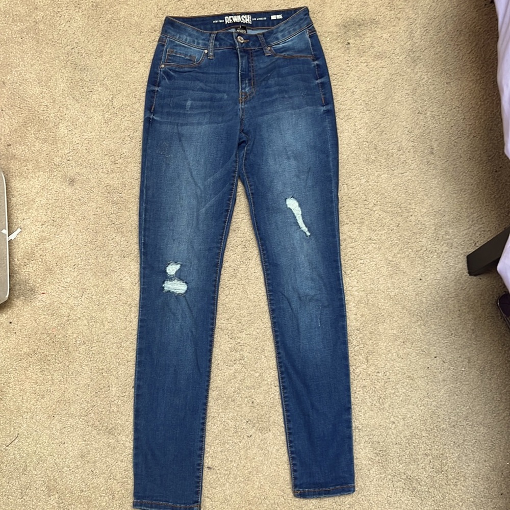 Dark blue jeans